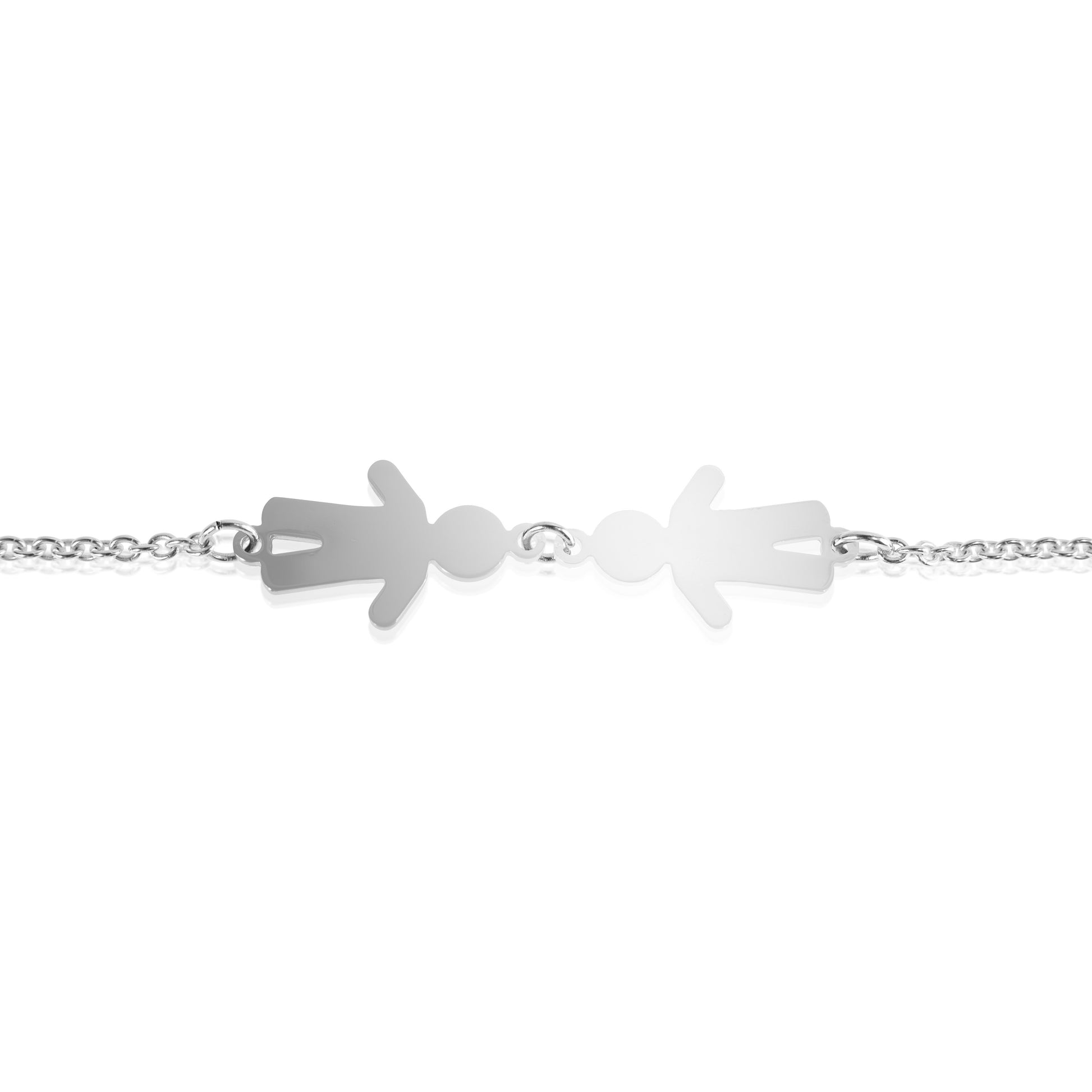 Bracelet famille argent personnalisé femme