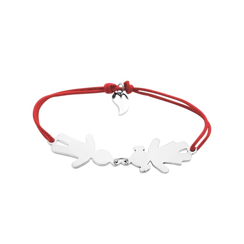 Bracelet famille corde personnalisé femme