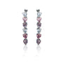 Boucles d'oreilles cristal rose femme, bijouterie bruxelles Art'emi