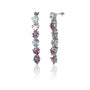 Boucles d'oreilles cristal rose femme, bijouterie bruxelles Art'emi