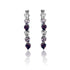 Boucles d'oreilles cristal mauve femme bijouterie Belge artemi