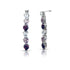 Boucles d'oreilles cristal mauve femme bijouterie Belge artemi