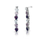 Boucles d'oreilles cristal mauve femme bijouterie Belge artemi