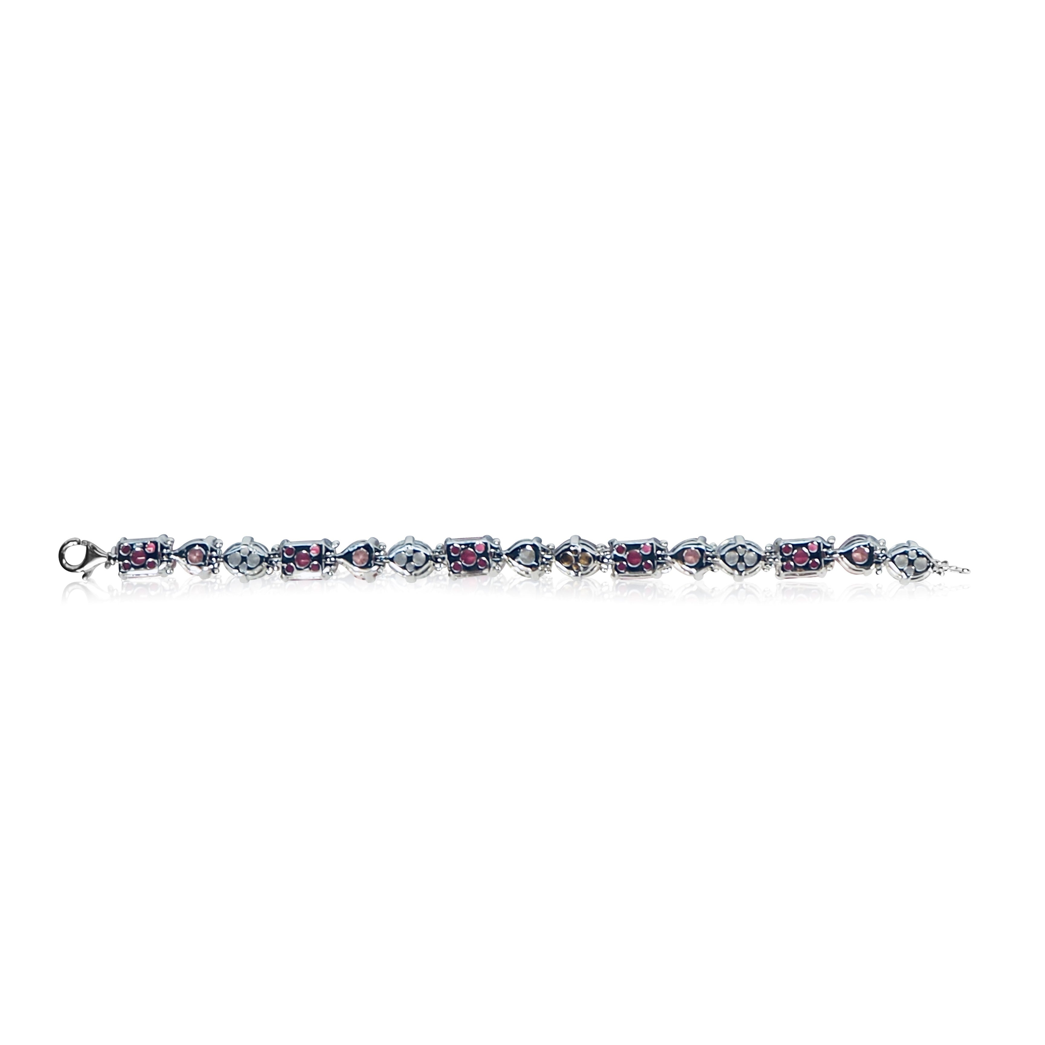 Bracelet Cristal Rose swarovski en argent massif pour Femme