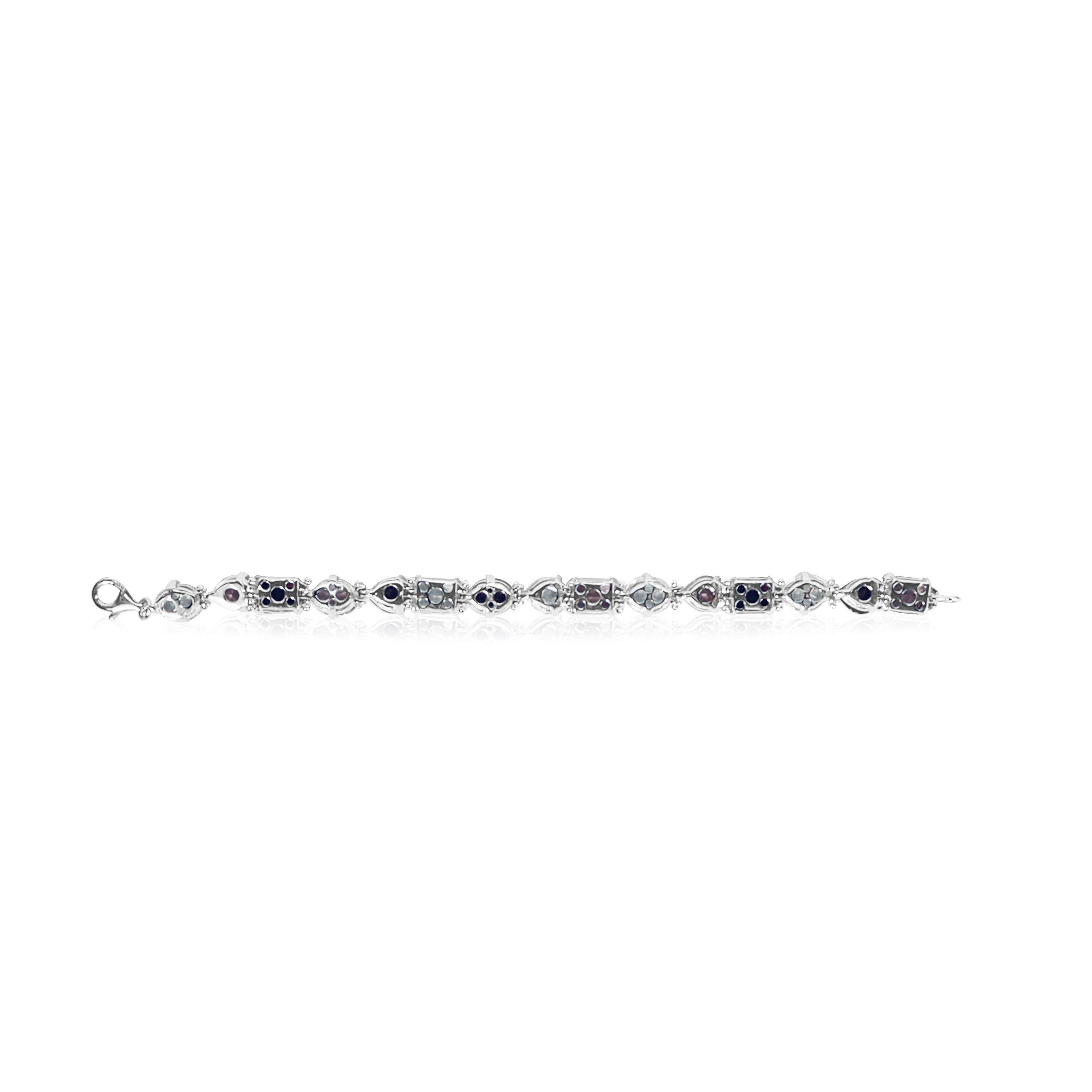 Bracelet Cristal Rose swarovski en argent massif pour Femme joaillerie belgique