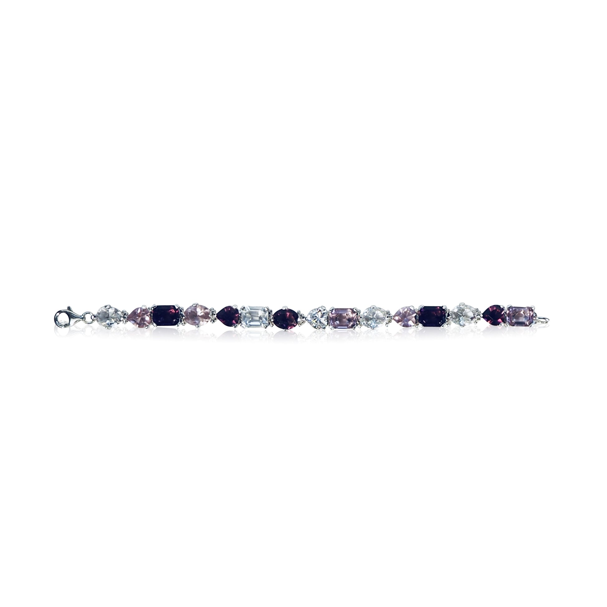 Bracelet Cristal Rose swarovski en argent massif pour Femme joaillerie belgique