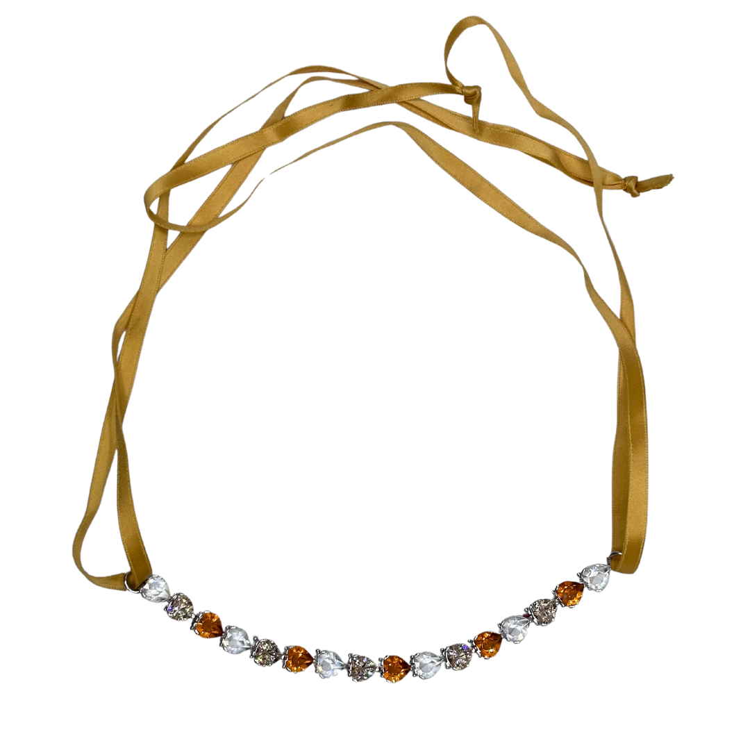 Collier Cristal Orange Femme bijouterie bruxelles