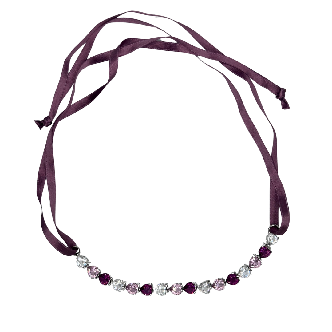 Collier cristal mauve femme joaillerie Artemi Ixelles