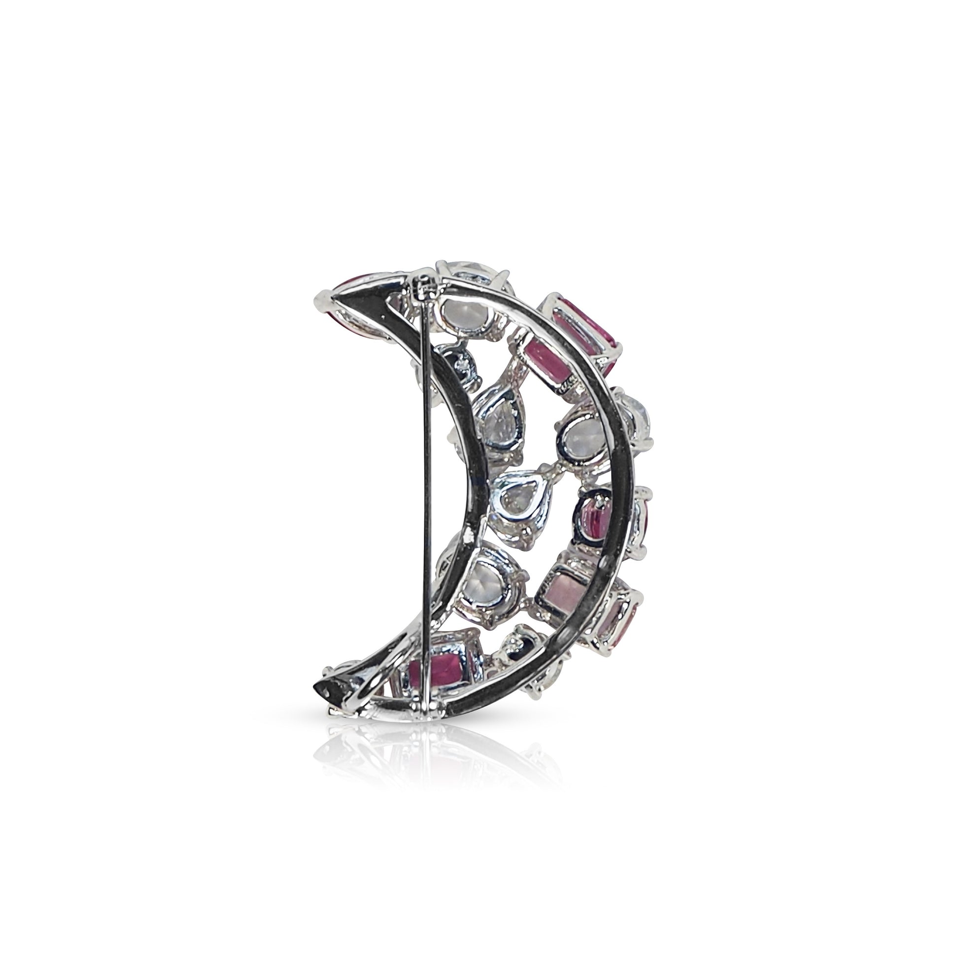 Broche Lune Rose Femme, bijouterie bruxelles