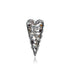 Broche argent massif Cœur Cristal Orange Femme bijouterie art'emi