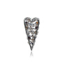 Broche argent massif Cœur Cristal Orange Femme bijouterie art'emi