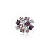 Broche Fleur mauve Femme argent massif joaillerie Uccle