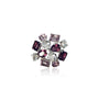 Broche Fleur mauve Femme argent massif joaillerie Uccle
