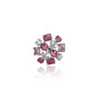 Broche Fleur Rose Femme argent massif Swarovski