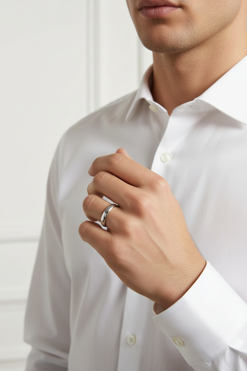 3mm Semi-Domed Wedding Band for Men