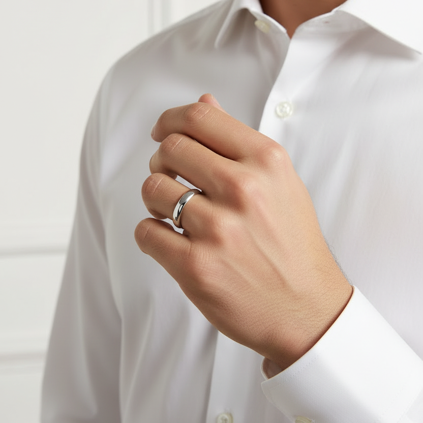 3mm Semi-Domed Wedding Band for Men