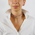 Collier choker Swarovski cristal rose femme bijouterie ixelles