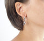 Boucles d'oreilles argent gouttes coeurs