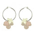 Boucles oreilles créoles roses