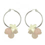 Boucles oreilles créoles roses