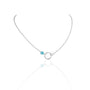 Collier cercle turquoise femme