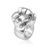 Bague large argent etoile femme