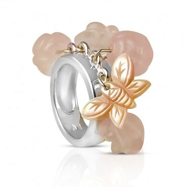 Bague argent rose quartz femme