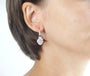 Boucles oreilles roses quartz