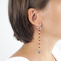 Boucles d'oreilles argent corail