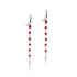 Boucles d'oreilles argent corail