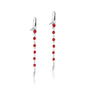 Boucles d'oreilles argent corail