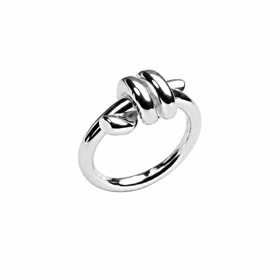 Bague femme fil barbelé en argent 925