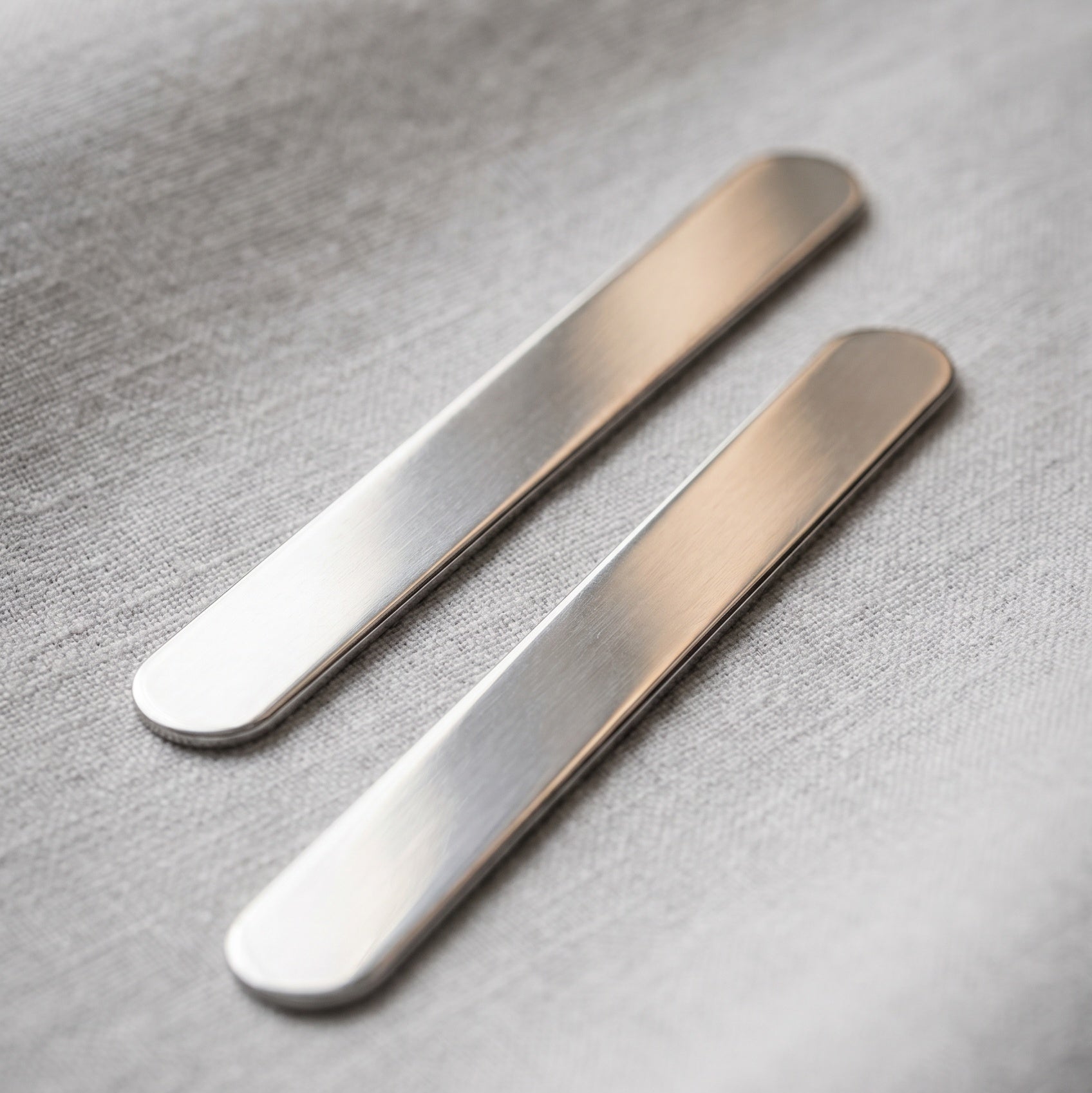Men's Custom Silver Shirt Collar Wedges