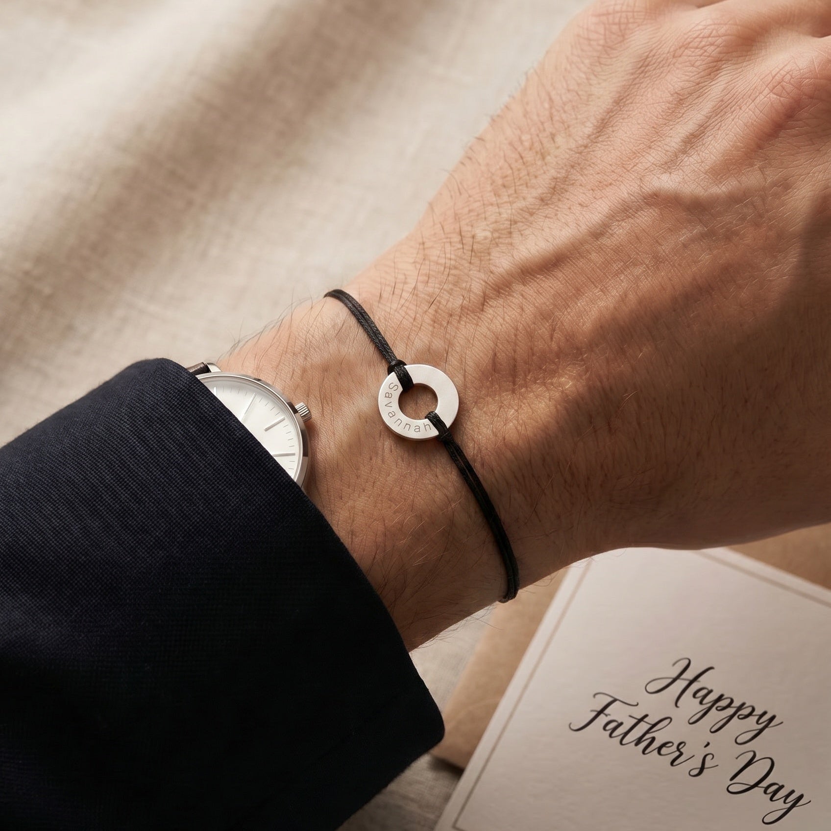 Men's Personalized Rope Target Bracelet