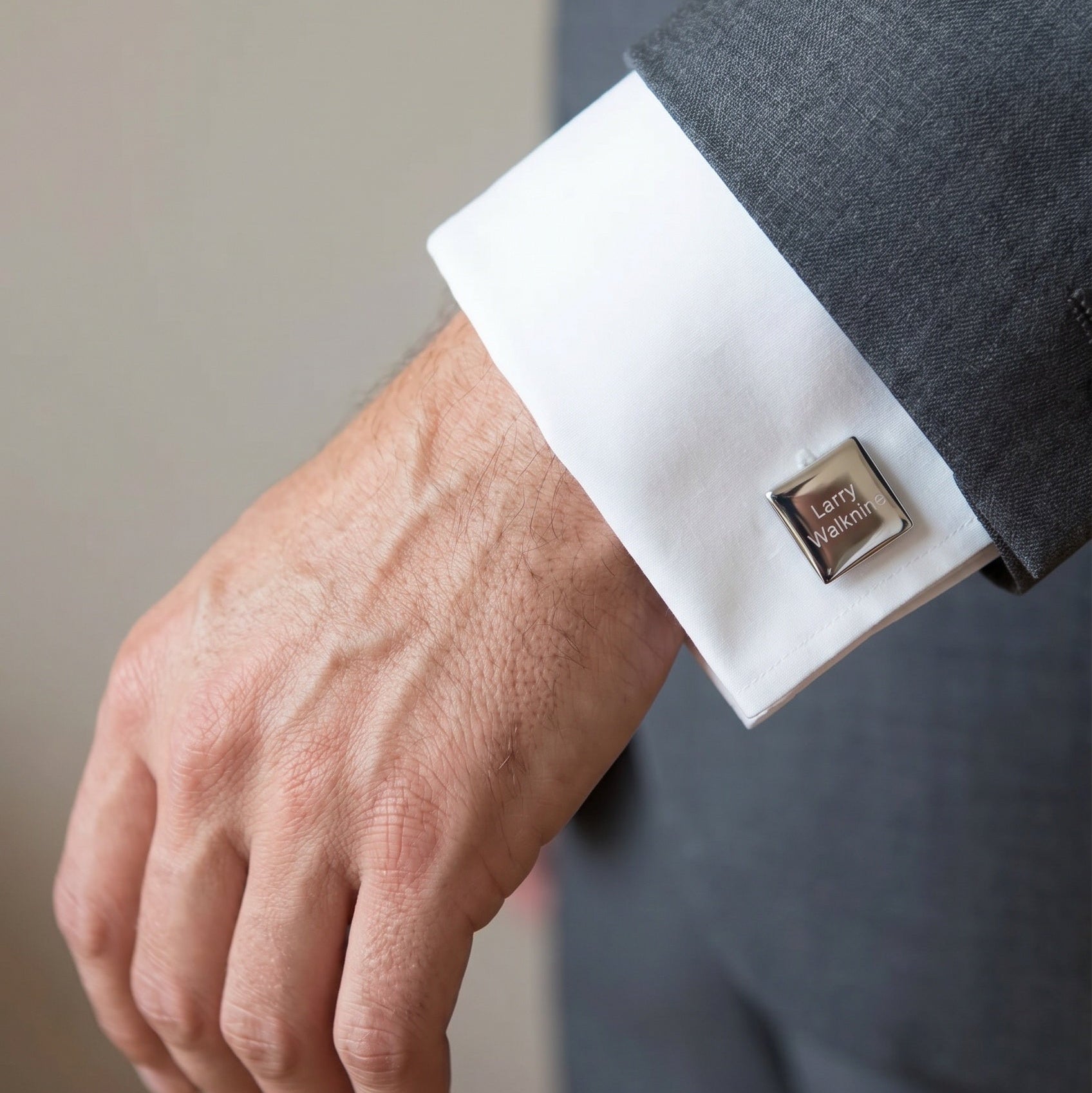 Men's Personalized Square Cufflinks 