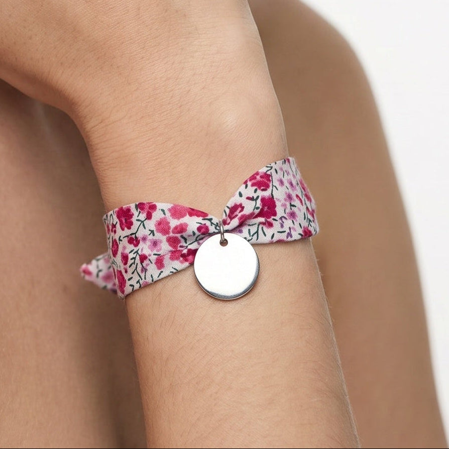 Liberty brede medaillonarmband, 15 mm, voor dames, kan gegraveerd worden.