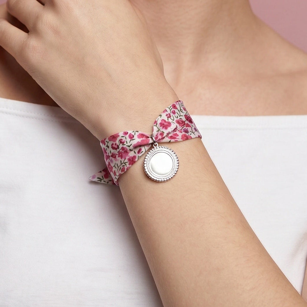 Bracelet Liberty médaillon bohème à graver large enfant