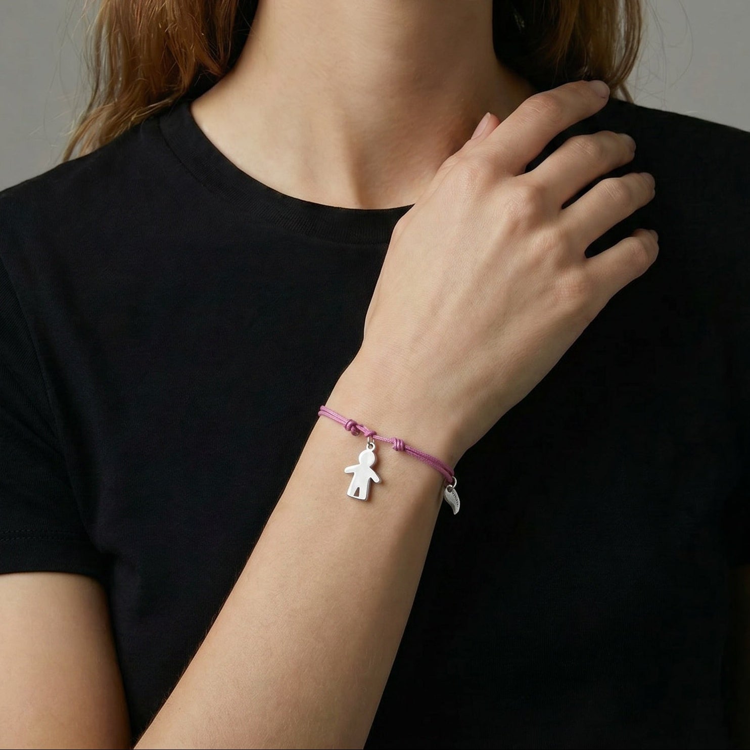 Bracelet breloque personnage garçon personnalisé femme
