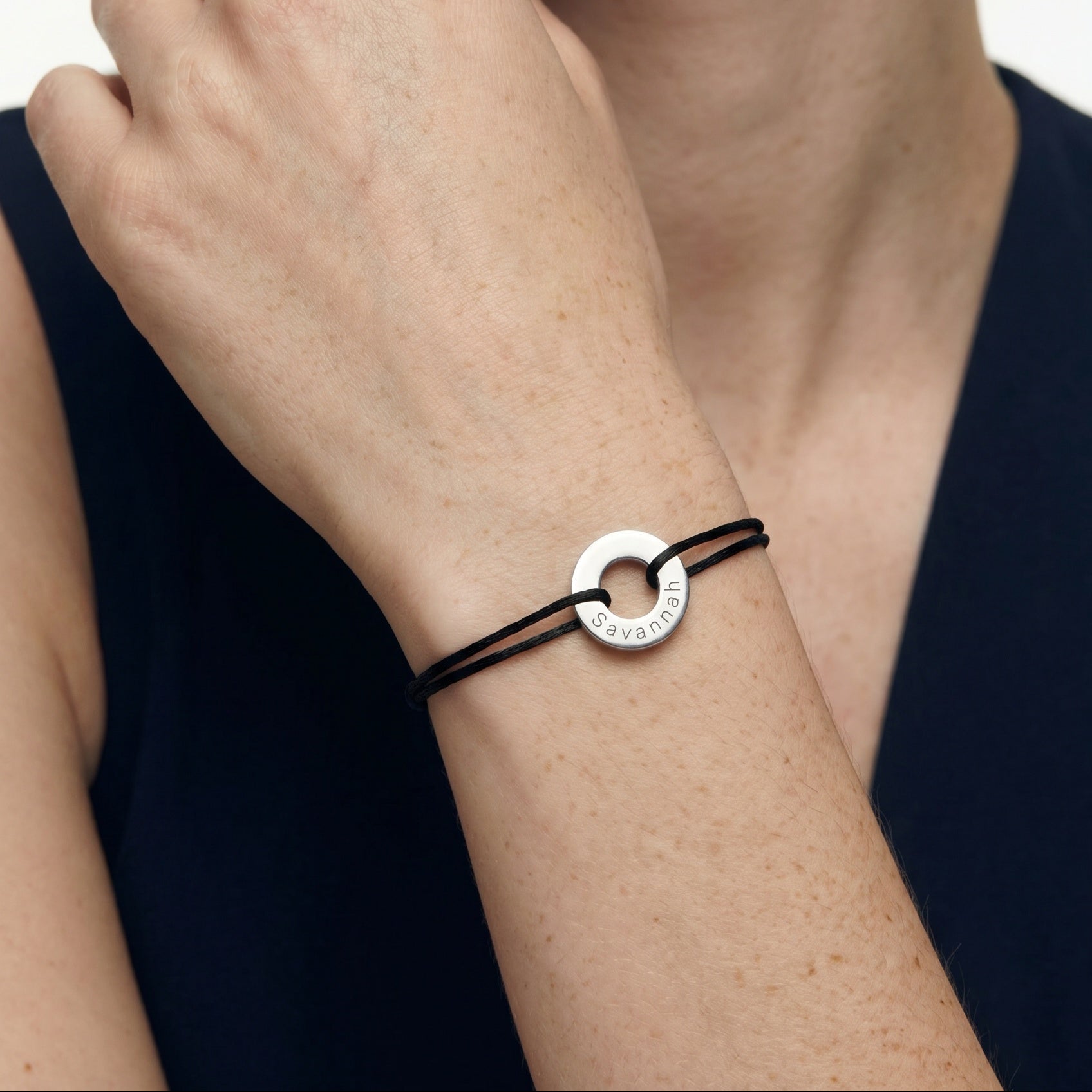 Personalized target rope bracelet for women