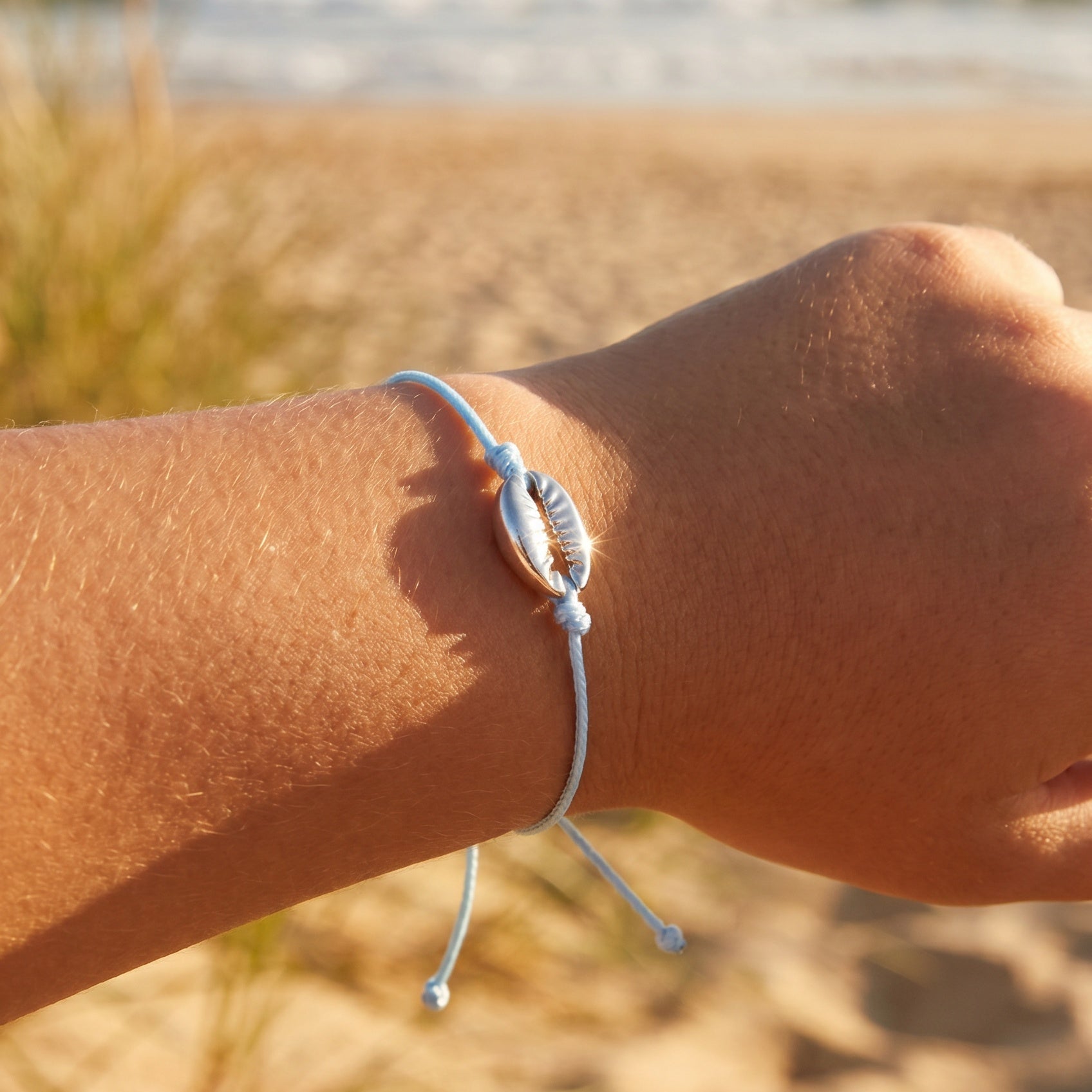 Zilveren schelpenarmband voor kinderen