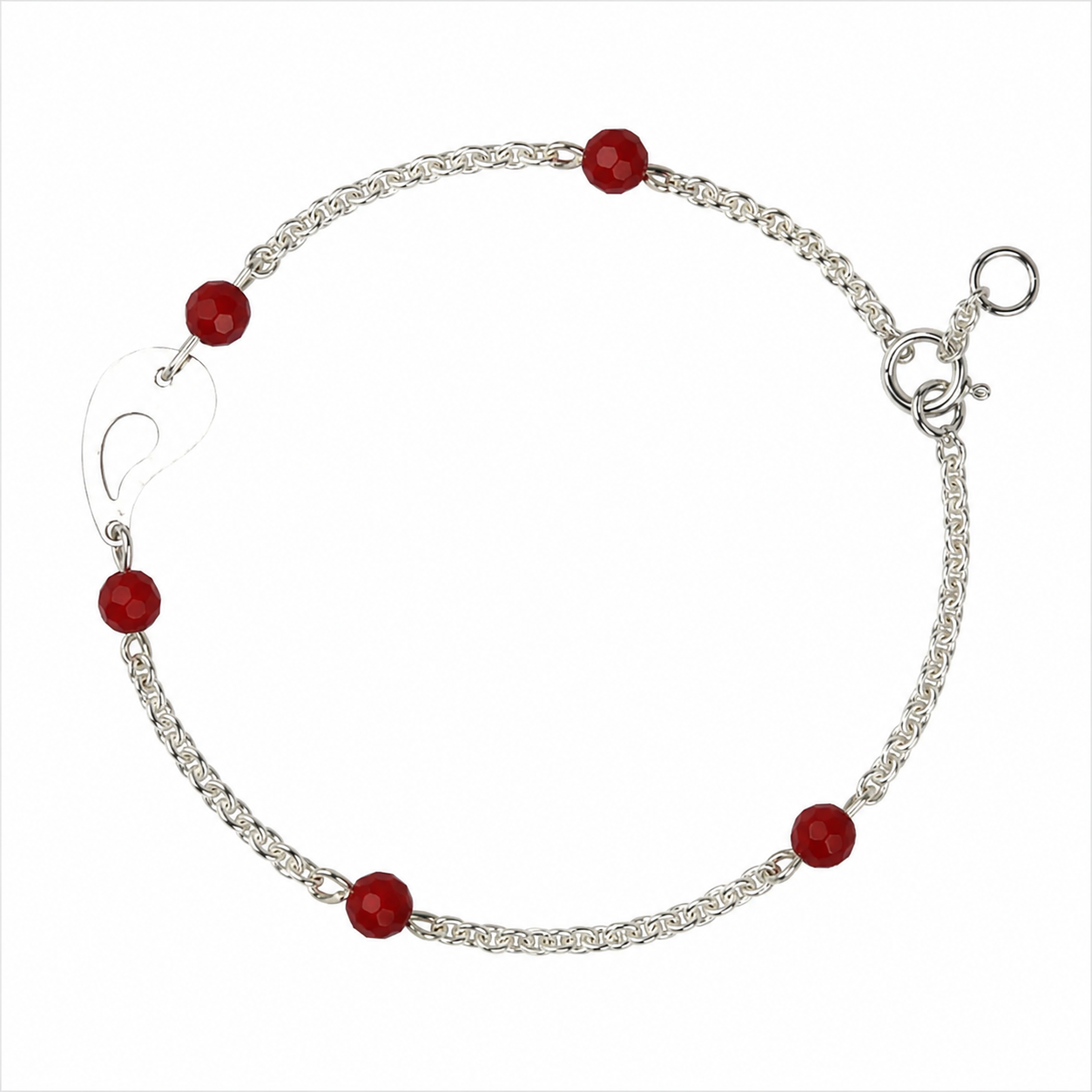 Bracelet argent corail femme