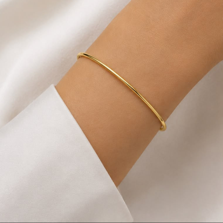 Bracelet esclave plaqué or femme