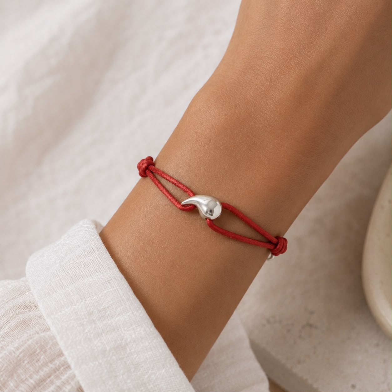 Bracelet goutte argent femme