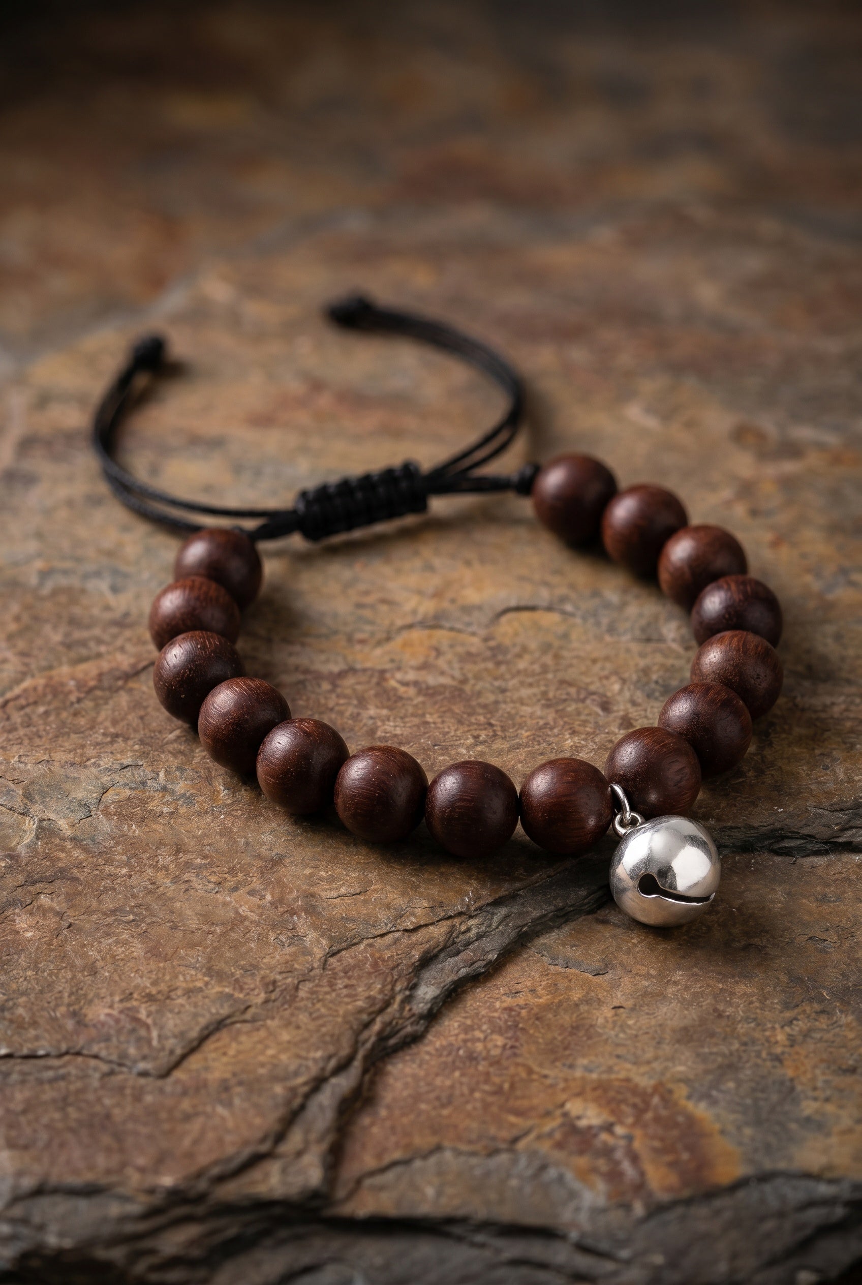 Men's wooden bead bracelet