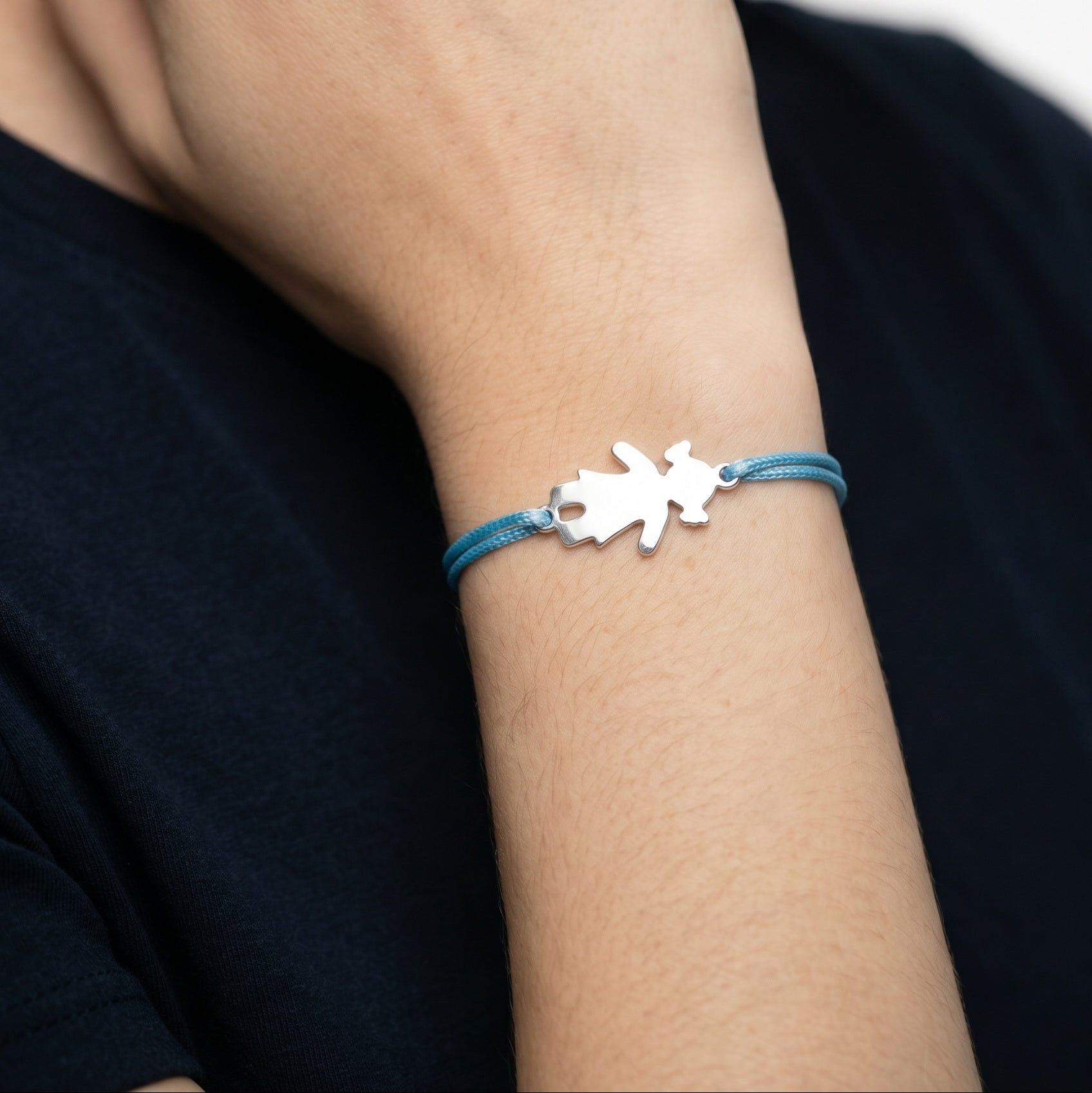 Gepersonaliseerde armband met meisjesfiguur voor vrouwen