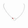 Women's Coral Circle Necklace
