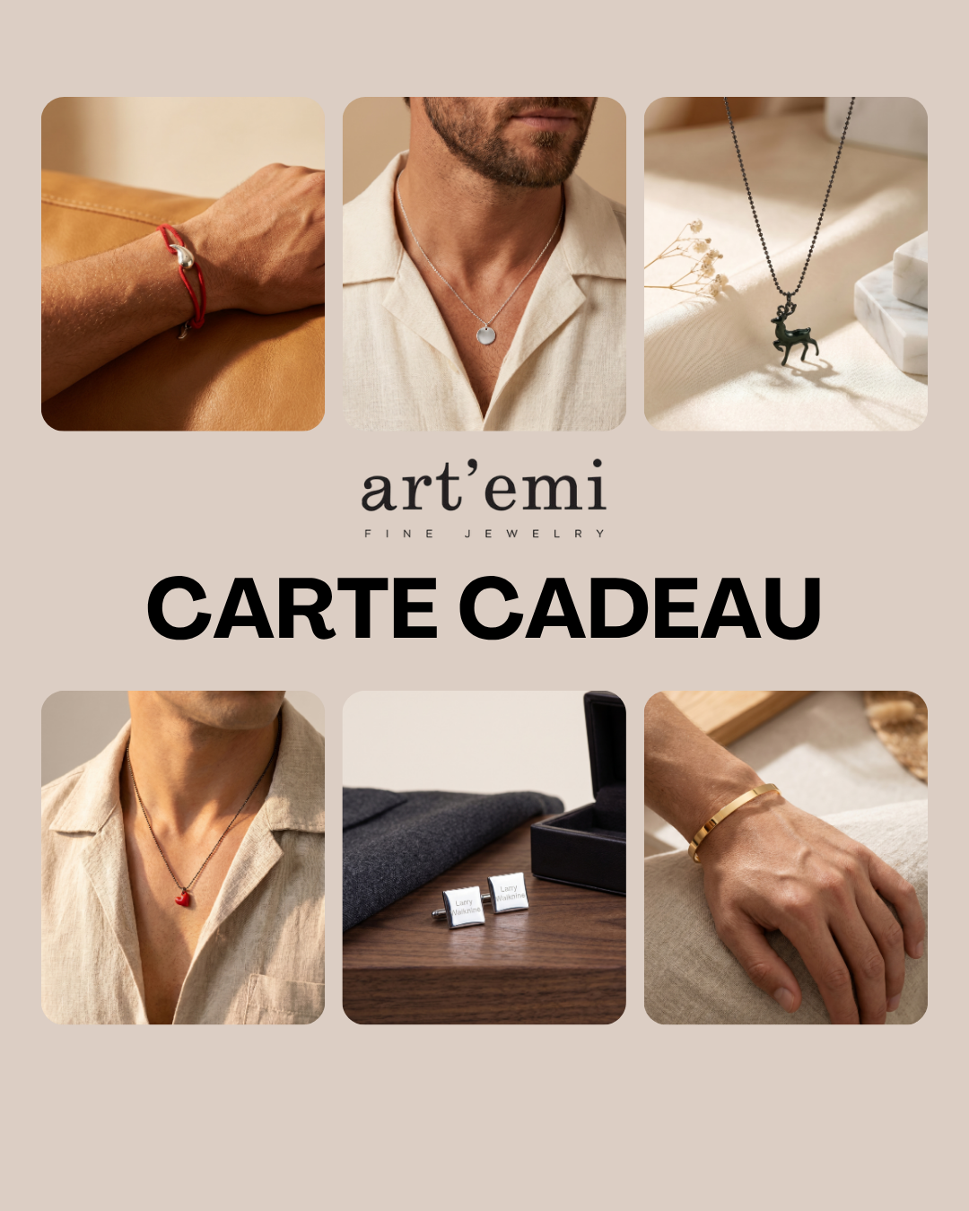 Carte cadeau digital homme