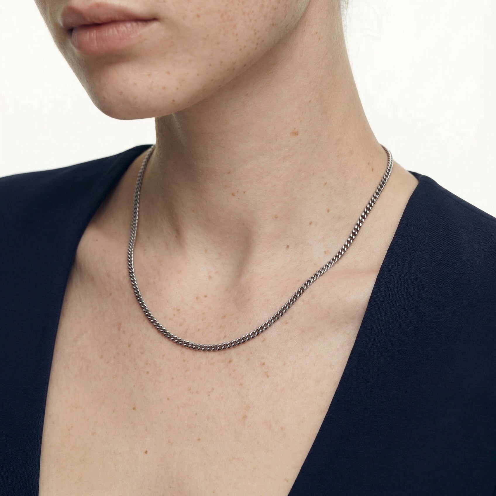 Chaîne maille gourmette argent pour femme