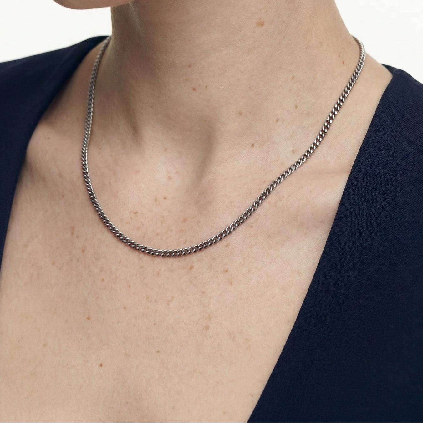child's silver curb chain
