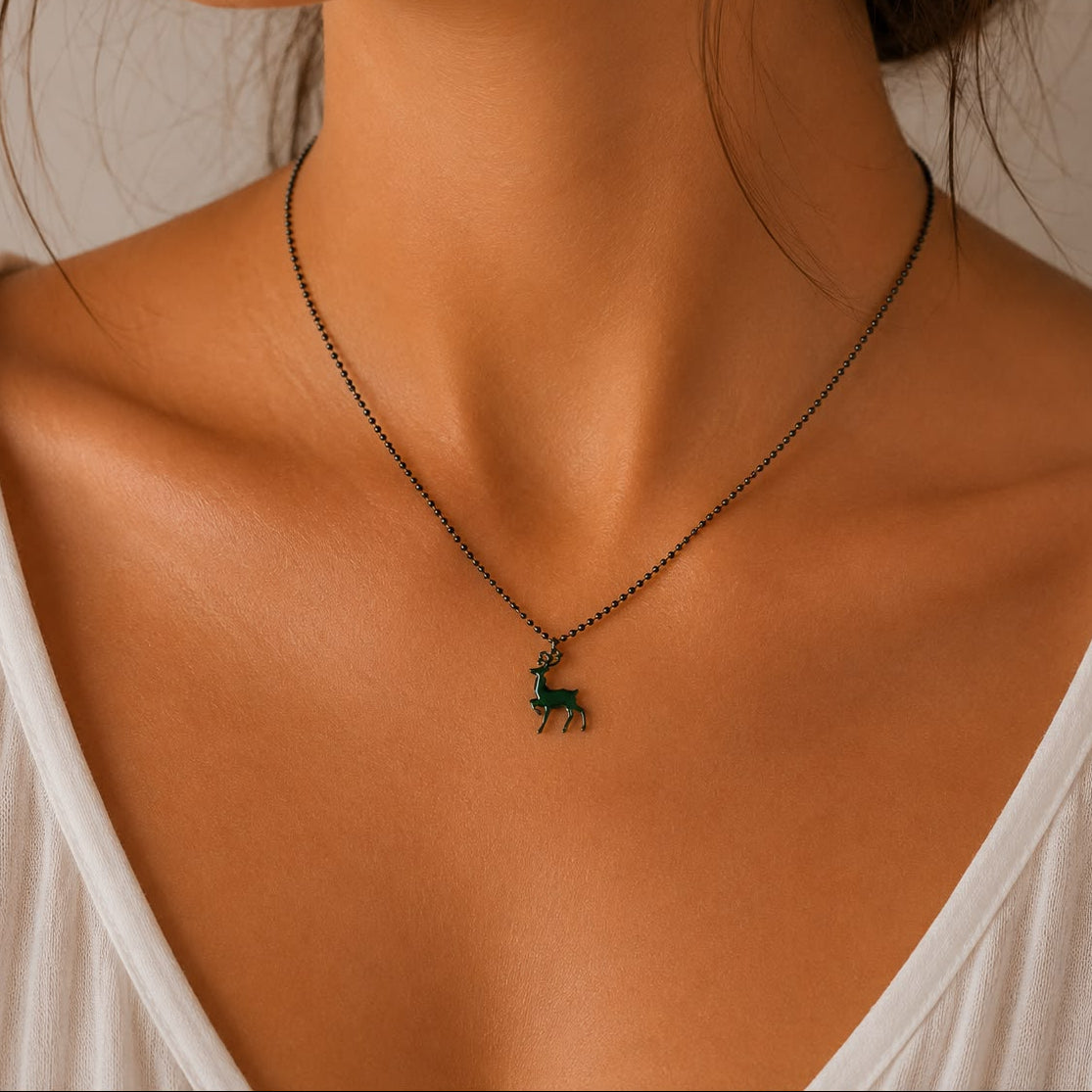 Deer pendant for children, solid silver 925